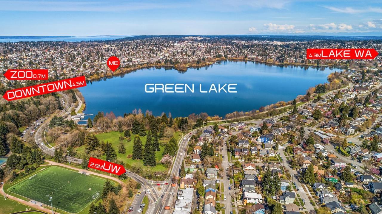 Green Lake 1St Line Home B With Central Air Conditioners 西雅图 外观 照片